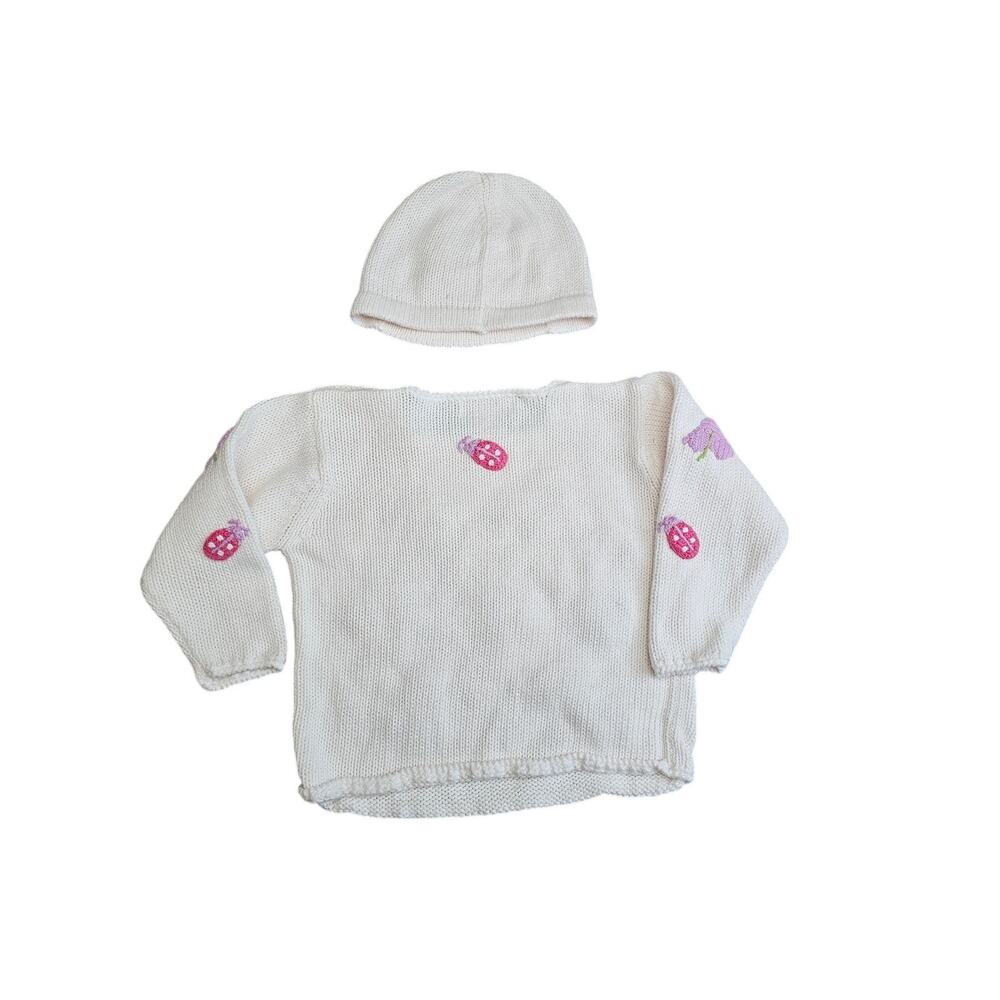 KIDS 4T RING‎ AROUND THE ROSIE SWEATER AND HAT WITH LADYBUGS - Picture 5 of 5